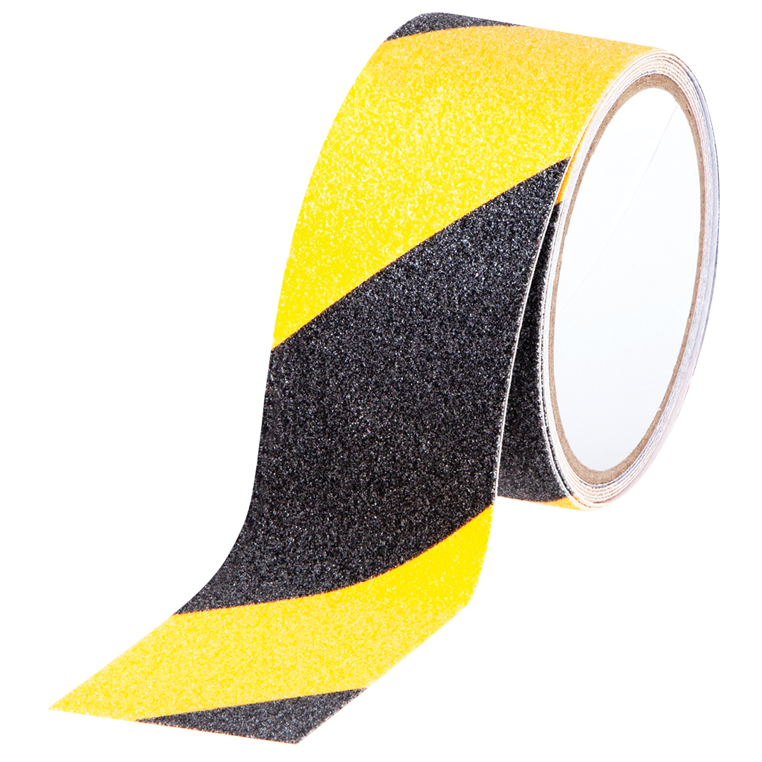 TOMAX KAYDIRMAZ BANT 50 mm x 15 mt SİYAH SARI